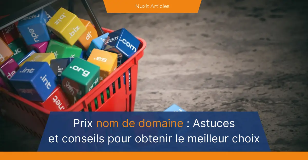 Prix nom de domaine